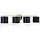 Weller 33 1/2" Wide Matte Brass and Black 4-Light Bath Light