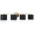 Weller 33 1/2" Wide Matte Brass and Black 4-Light Bath Light