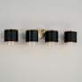 Weller 33 1/2" Wide Matte Brass and Black 4-Light Bath Light