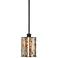 Welles 8" Wide Bronze Tiffany Glass Mini Pendant Light