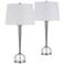 Wellesley Chrome Metal Table Lamps Set of 2