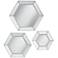 Wellford Silver 3-Piece Hexagonal Mirror Set