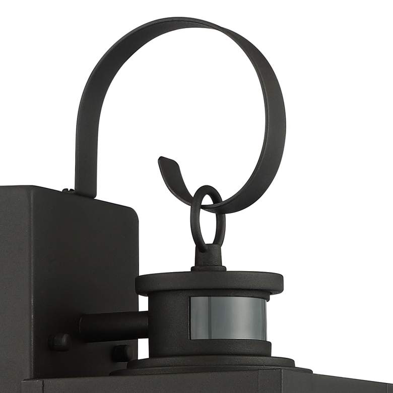 Welling 14 1/2 inch High Black Motion Sensor Outdoor Lights Set of 2 more views