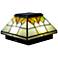 Wellington 5"x5" Stained Glass Outdoor LED Solar Post Cap
