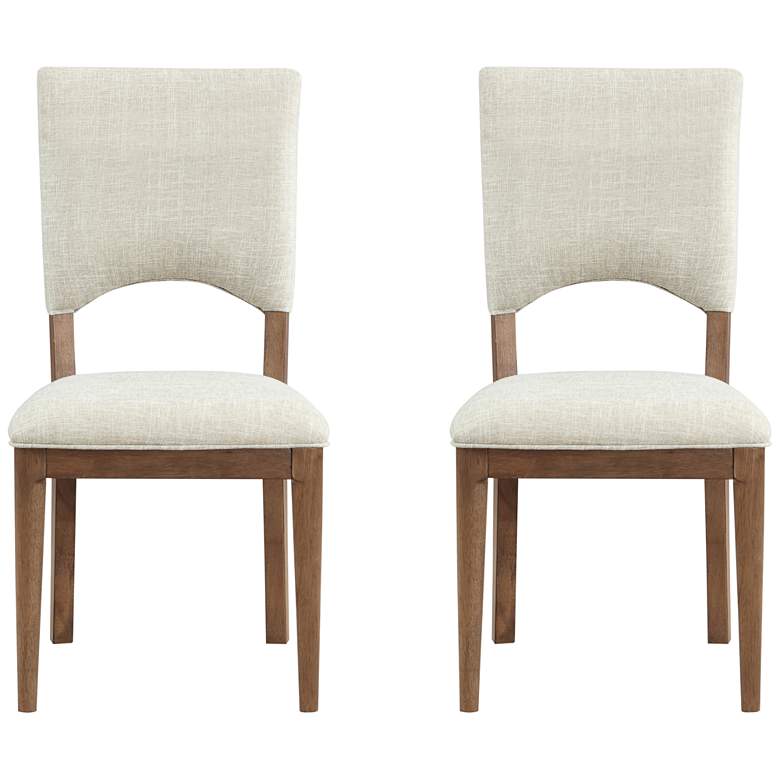 Image 6 Wellington Beige Fabric Dining Chairs Set of 2 more views