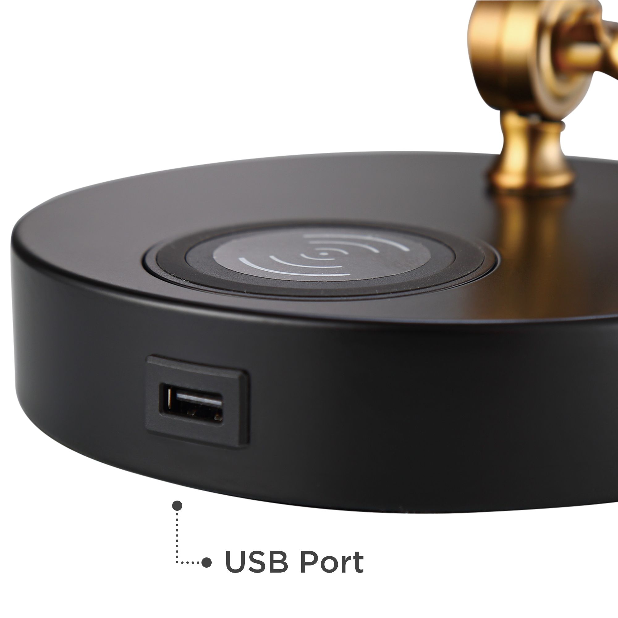 Wellington Desk Lamp with Wireless Charging and USB Port 69T78