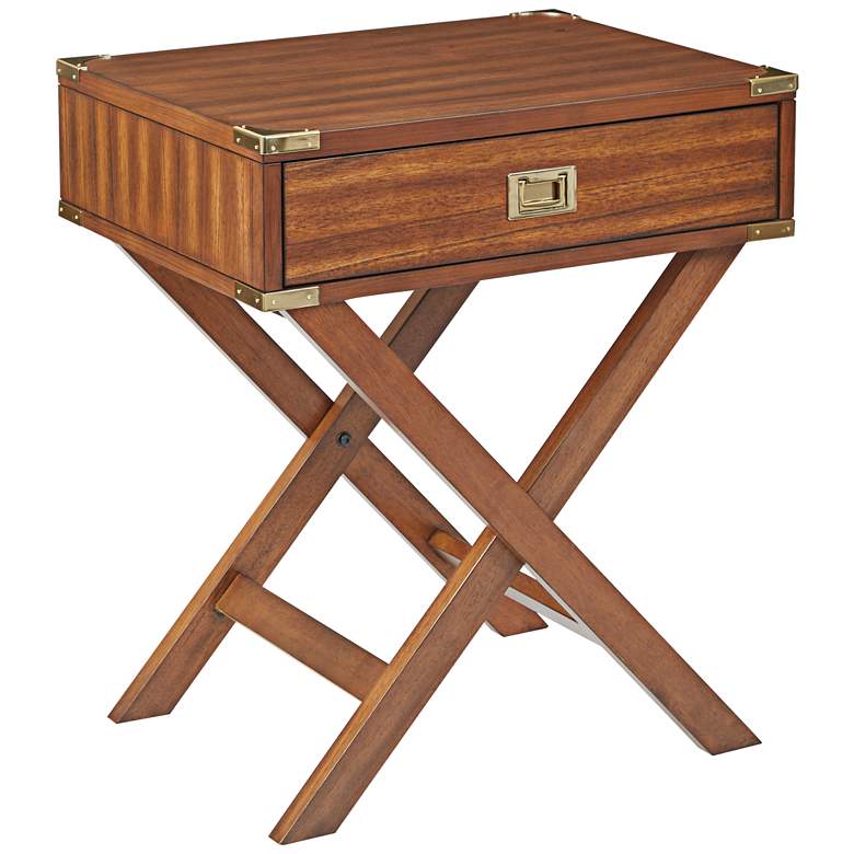 Image 1 Wellington Toasted Wheat Wood Side Table with Storage Drawer