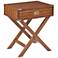 Wellington Toasted Wheat Wood Side Table with Storage Drawer
