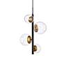 Thumbnail3 of Wells 18" Pendant In Black And Brass With Clear Shade more views