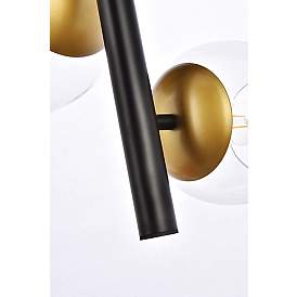 Image5 of Wells 18" Pendant In Black And Brass With Clear Shade more views