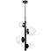 Wells 18" Pendant In Black With Clear Shade