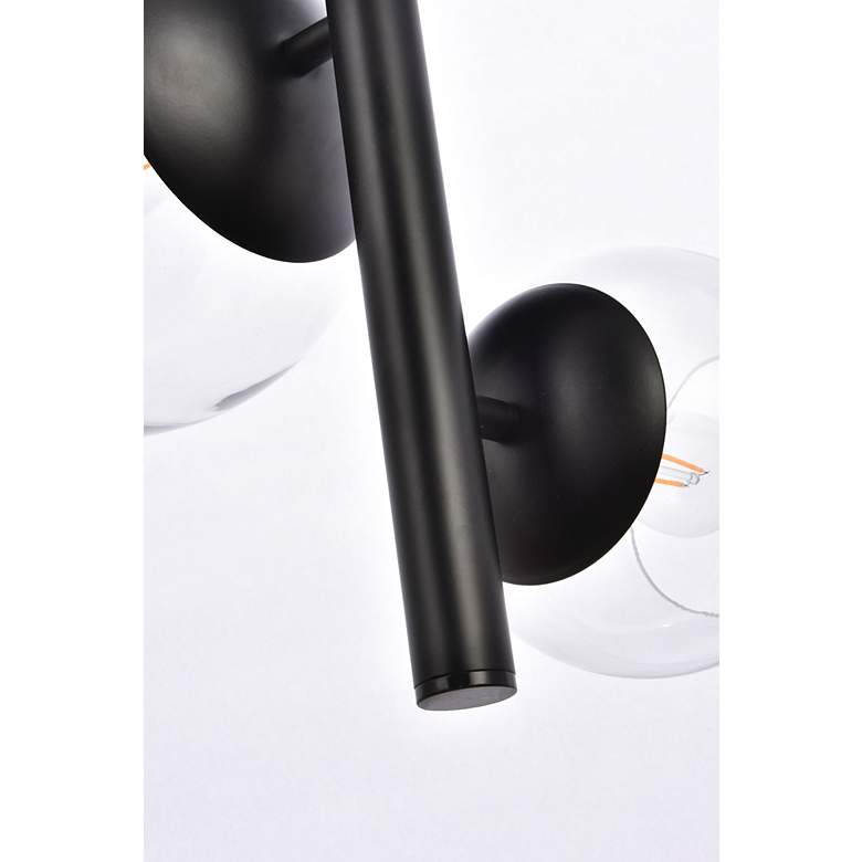 Image 4 Wells 18" Pendant In Black With Clear Shade more views