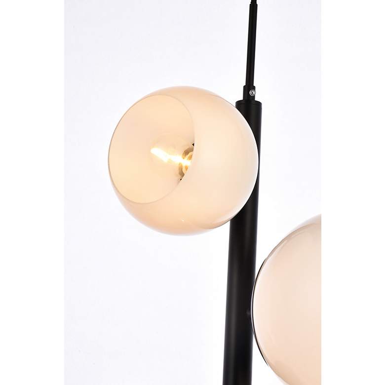 Image 5 Wells 18" Pendant In Black With White Shade more views