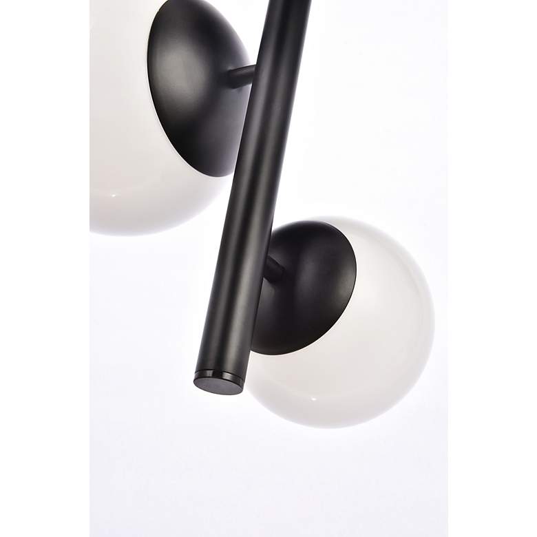Image 6 Wells 18" Pendant In Black With White Shade more views