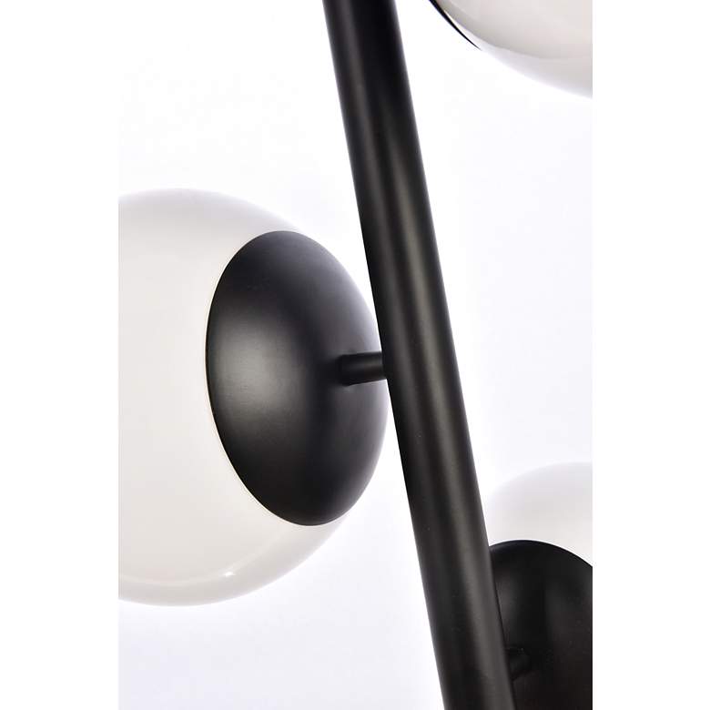 Image 7 Wells 18" Pendant In Black With White Shade more views