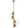 Wells 18" Pendant In Brass With Clear Shade