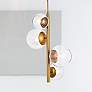 Thumbnail1 of Wells 18" Pendant In Brass With Clear Shade