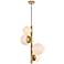 Wells 18" Pendant In Brass With White Shade