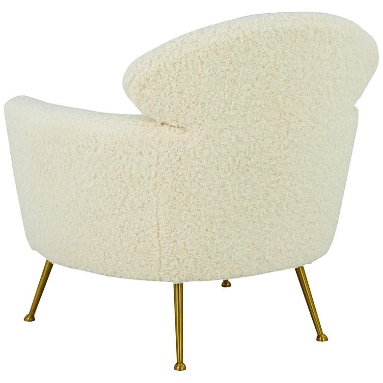 Image 5 Welsh Beige Faux Shearling Accent Chair more views