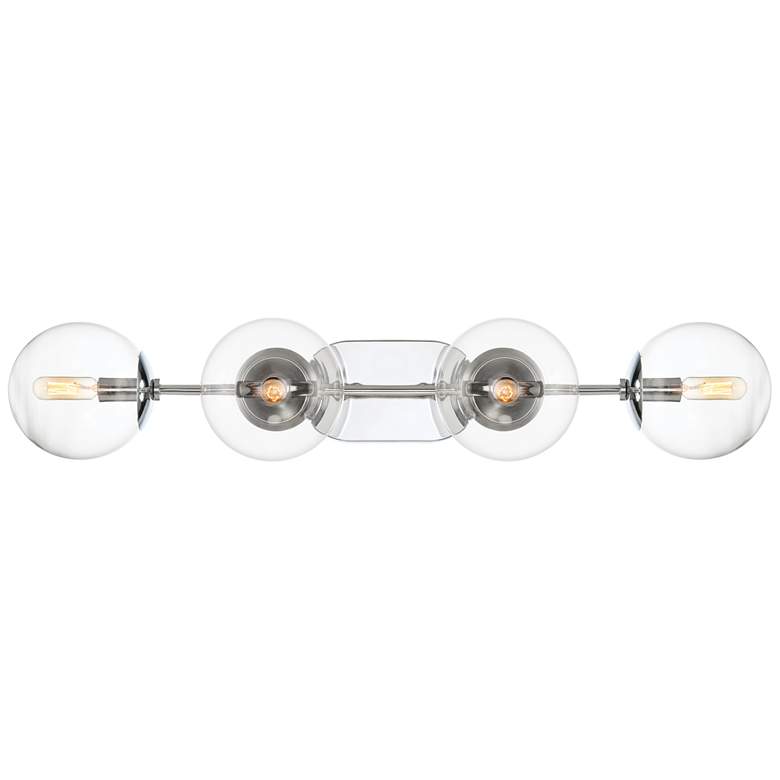 Image 1 Welton 32" Wide Chrome 4-Light Vanity Bath Light