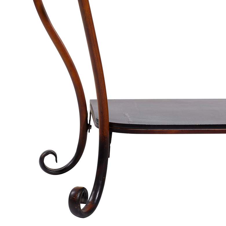 Image 4 Wembly 43" Wide Brown Floral 1-Shelf Console Table more views