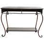 Wembly 43" Wide Brown Floral 1-Shelf Console Table