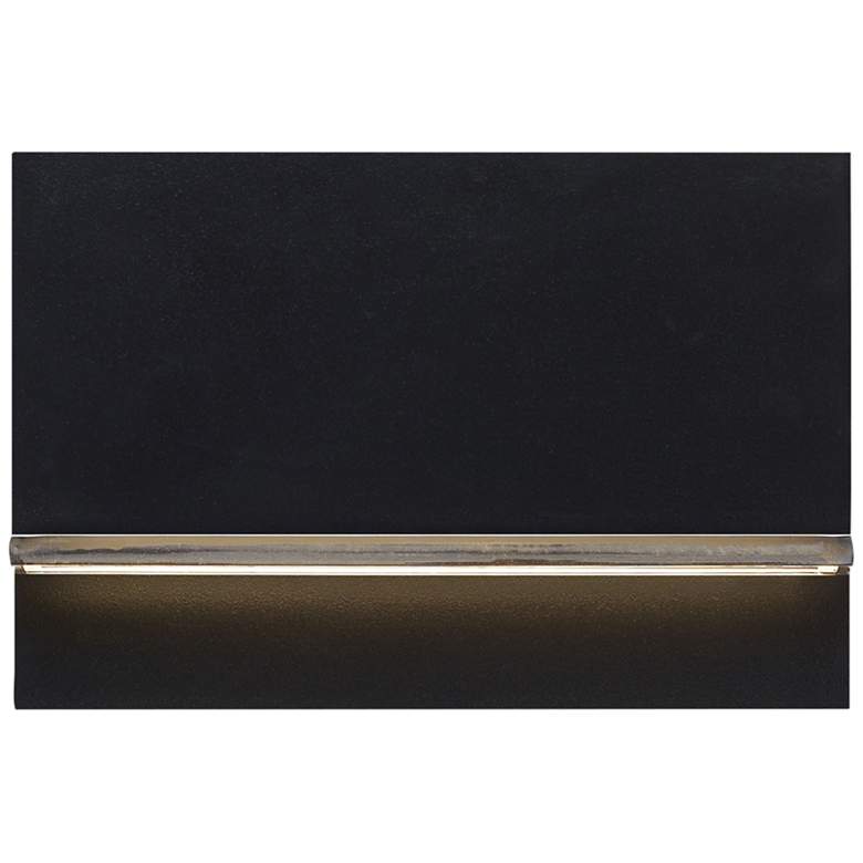 Image 1 Wend 6" Wide Black 120V LED Outdoor Step Light