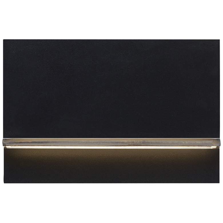 Image 1 Wend 6" Wide Black 12V LED Outdoor Step Light