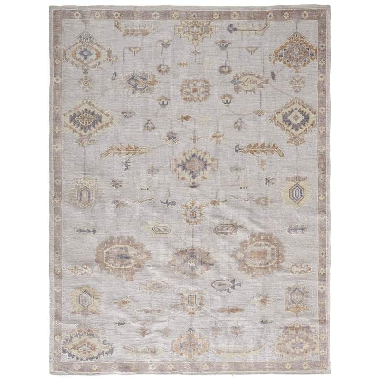 Image 1 Wendover Transitional Oriental Hand Knotted Ivory Area Rug 6846F
