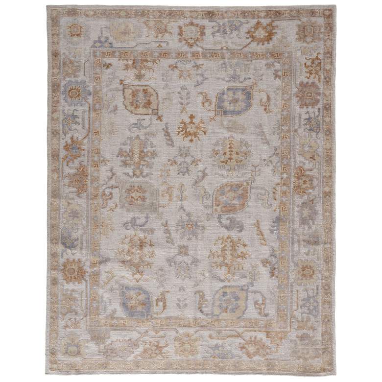 Image 1 Wendover Transitional Oriental Hand Knotted Ivory Area Rug 6847F