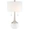 Wendy Ceramic and Brushed Nickel 2-Light Modern Table Lamp
