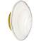 Wenona 7.5" High Aged Brass Finish Wall Sconce w/ White Shade