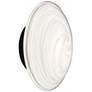 1_Wenona 7.5" High Matte Black Finish Wall Sconce w/ White Shade