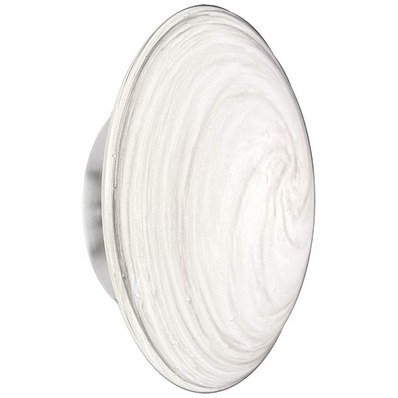 Image 1 Wenona 7.5" High Polished Chrome Finish Wall Sconce w/ White Shade