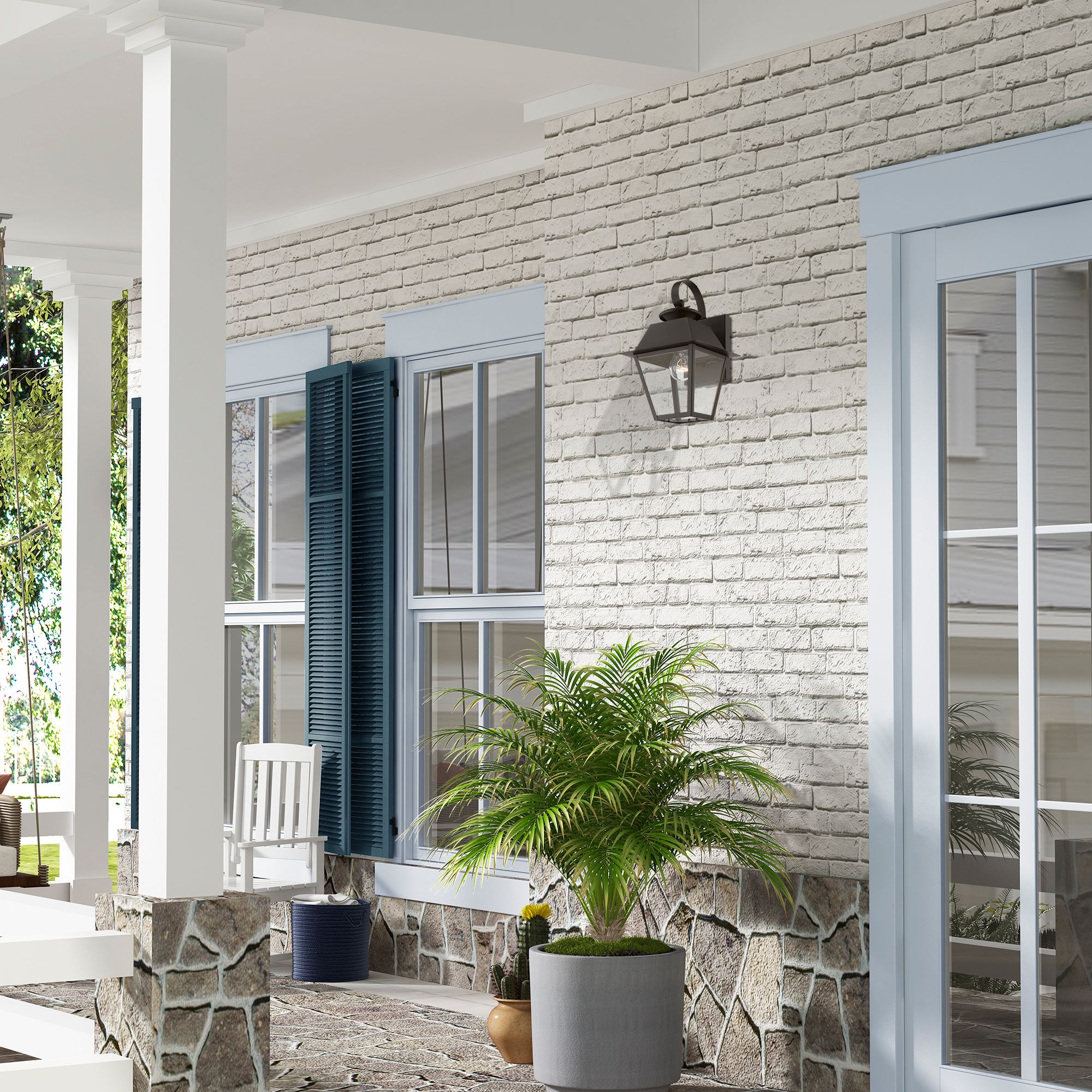 Wentworth 1 Light Bronze Outdoor Small Wall Lantern