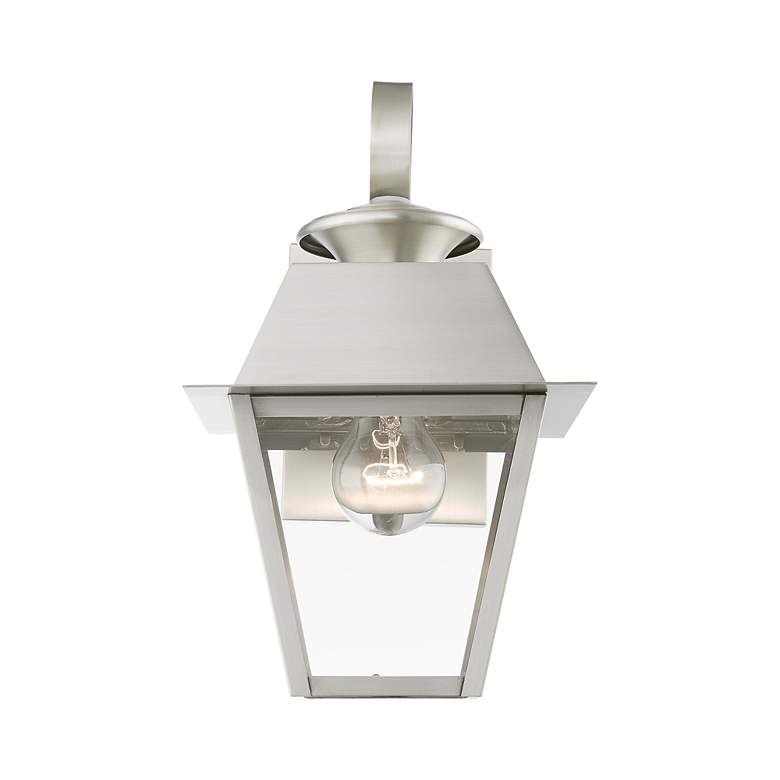 Image 6 Wentworth 1 Light Brushed Nickel Outdoor Small Wall Lantern more views