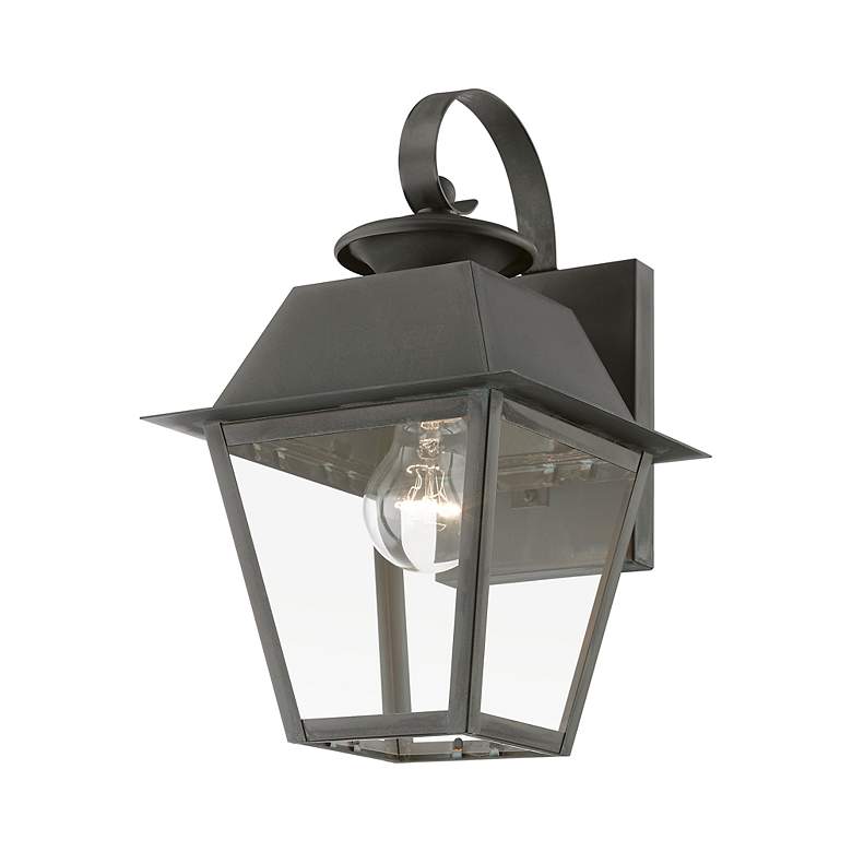 Image 3 Wentworth 1 Light Charcoal Outdoor Small Wall Lantern more views