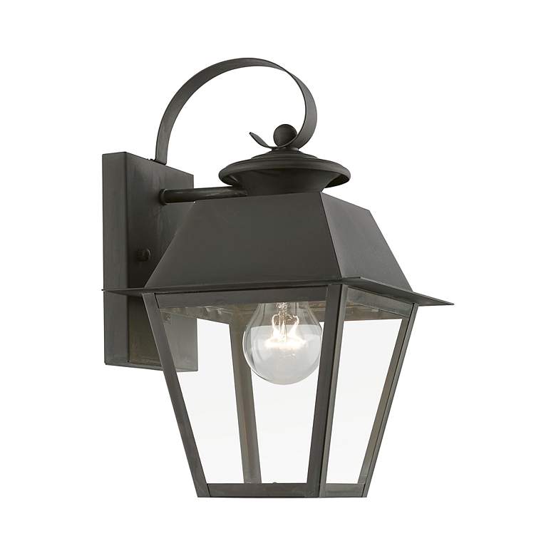 Image 5 Wentworth 1 Light Charcoal Outdoor Small Wall Lantern more views