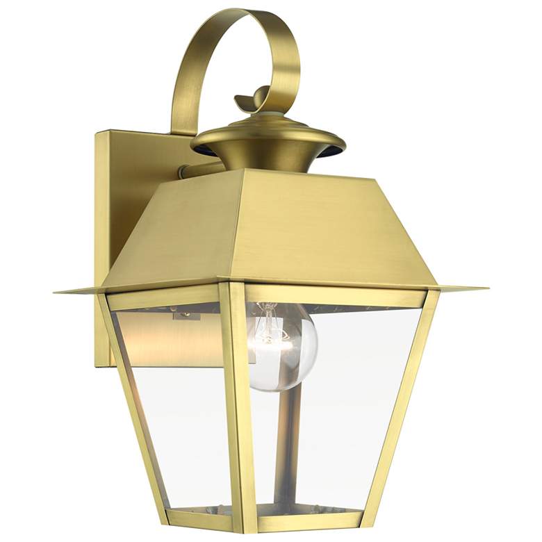 Image 1 Wentworth 1 Light Natural Brass Outdoor Small Wall Lantern