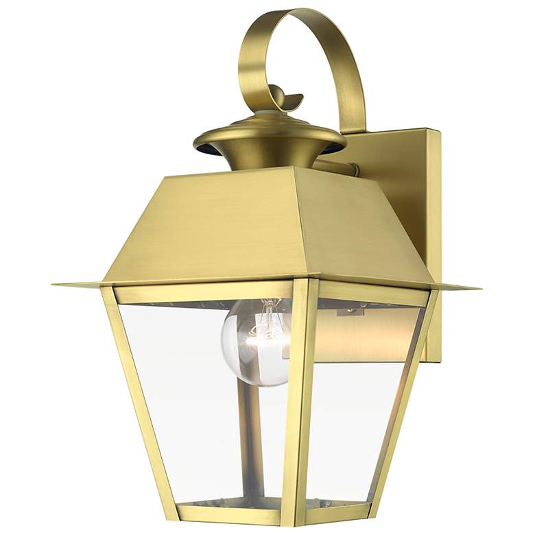 Image 2 Wentworth 1 Light Natural Brass Outdoor Small Wall Lantern