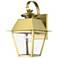 Wentworth 1 Light Natural Brass Outdoor Small Wall Lantern