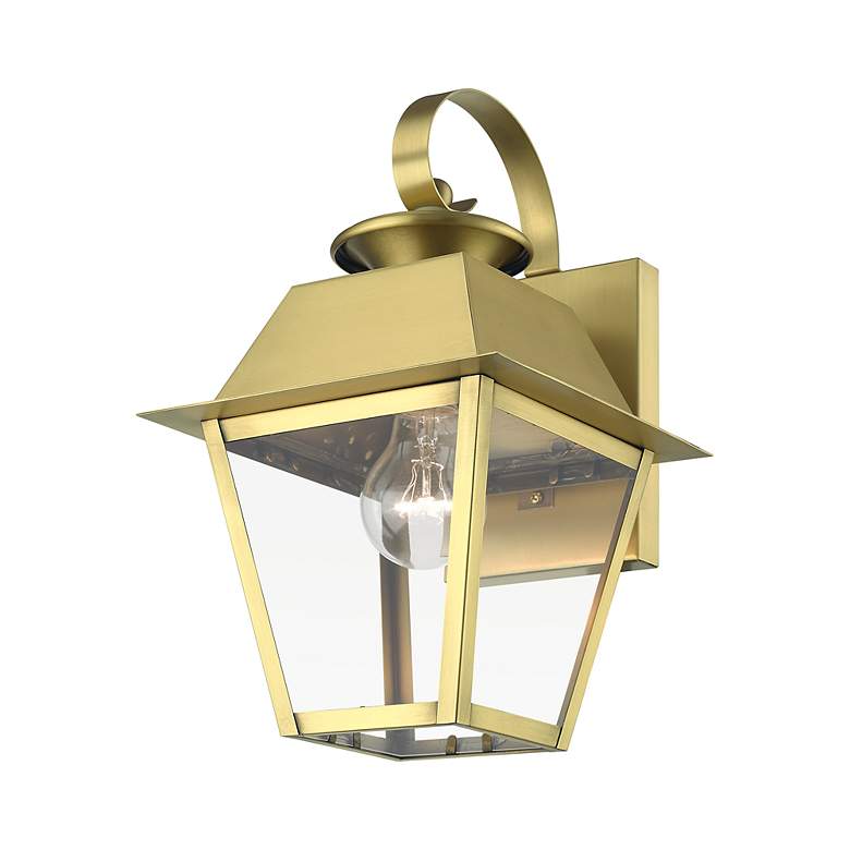 Image 3 Wentworth 1 Light Natural Brass Outdoor Small Wall Lantern more views