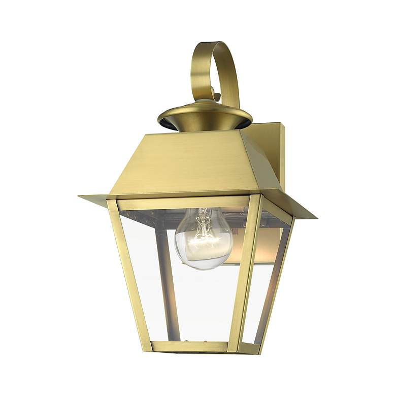 Image 4 Wentworth 1 Light Natural Brass Outdoor Small Wall Lantern more views