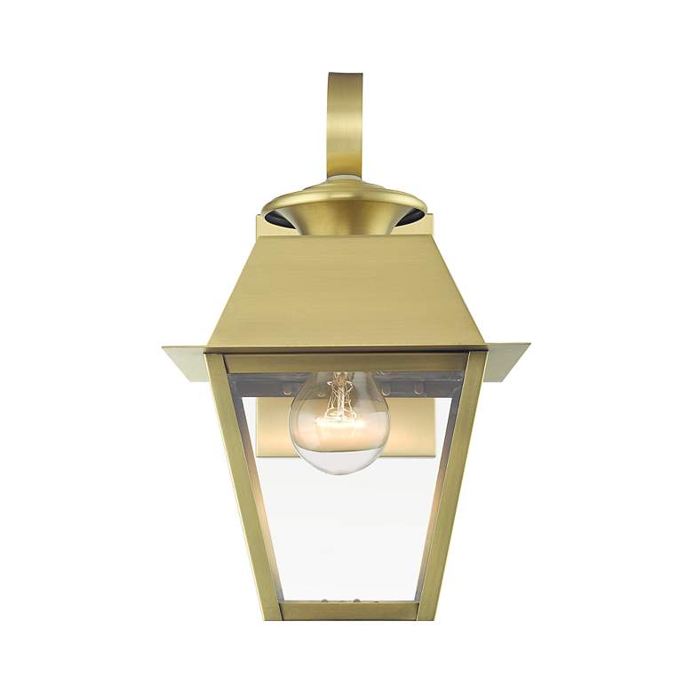 Image 6 Wentworth 1 Light Natural Brass Outdoor Small Wall Lantern more views