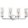 Wentworth 10 1/4" High Polished Nickel 4-Light Wall Sconce