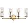Wentworth 10 1/4" High Aged Brass 4-Light Wall Sconce