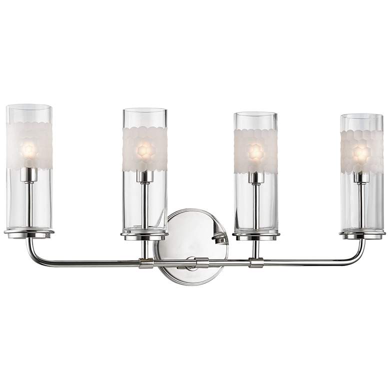 Wentworth 10 1/4&quot; High Polished Nickel 4-Light Wall Sconce