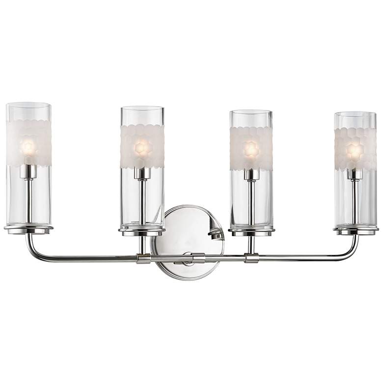 Image 1 Wentworth 10 1/4" High Polished Nickel 4-Light Wall Sconce