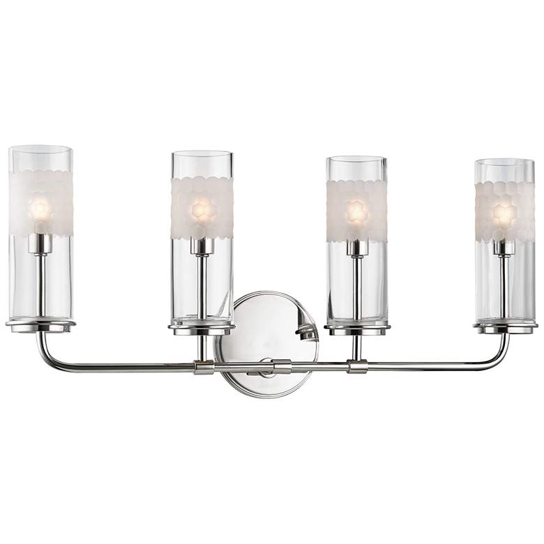 Image 1 Wentworth 10 1/4 inch High Polished Nickel 4-Light Wall Sconce