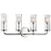 Wentworth 10 1/4" High Polished Nickel 4-Light Wall Sconce